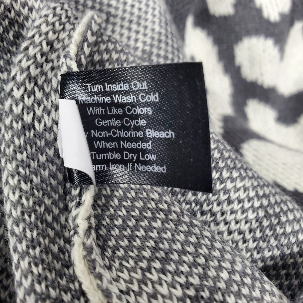 Lane Bryant Womens Grey White Leopard Print Crew Neck Pullover Sweater 14/16 NWT - Picture 7 of 11